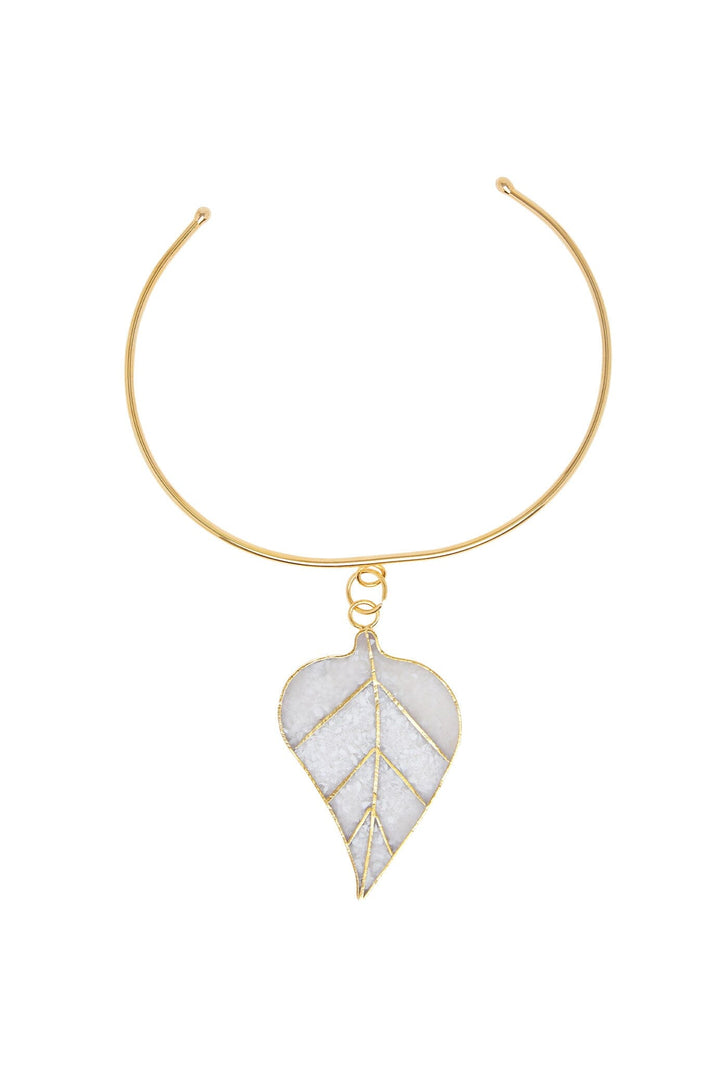 Laurel Gold Plated Necklace White Necklace