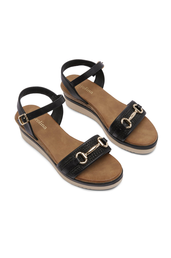 Leandra Wedges Black Shoes