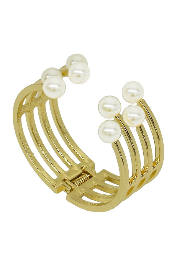 Lillie Pearl Bangle Gold Bracelet