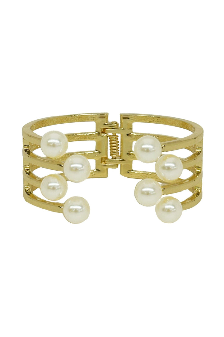 Lillie Pearl Bangle Gold Bracelet