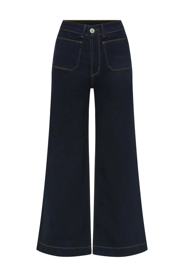 Maddy Wide Leg Dark Denim Jeans Denim Pants