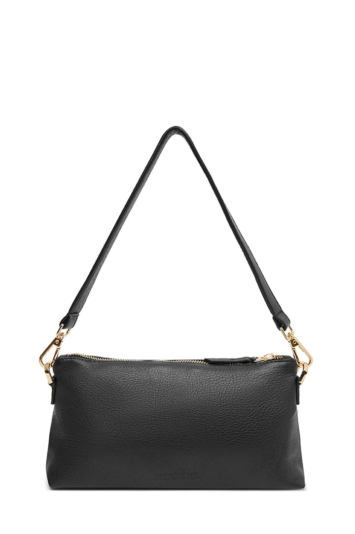 Marisol Leather Shoulder Bag Black Leather