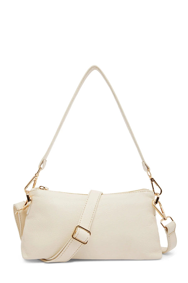 Marisol Leather Shoulder Bag Ivory Leather