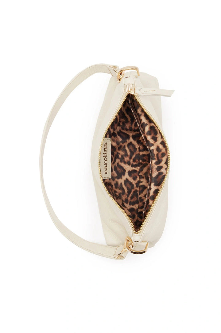 Marisol Leather Shoulder Bag Ivory Leather