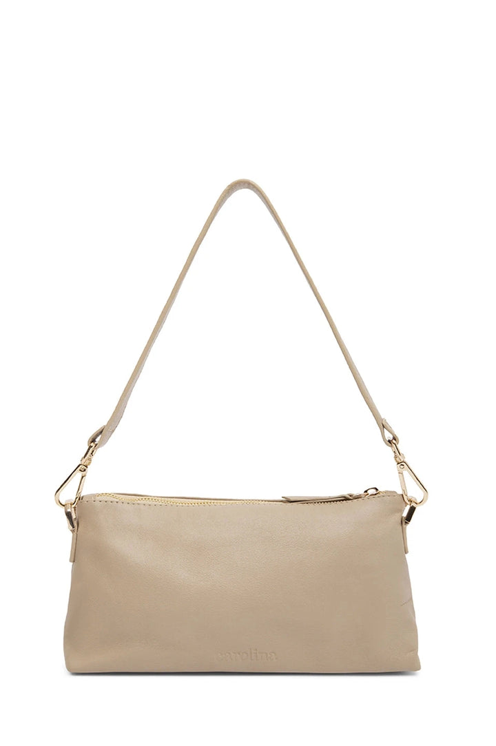 Marisol Leather Shoulder Bag Nude Leather