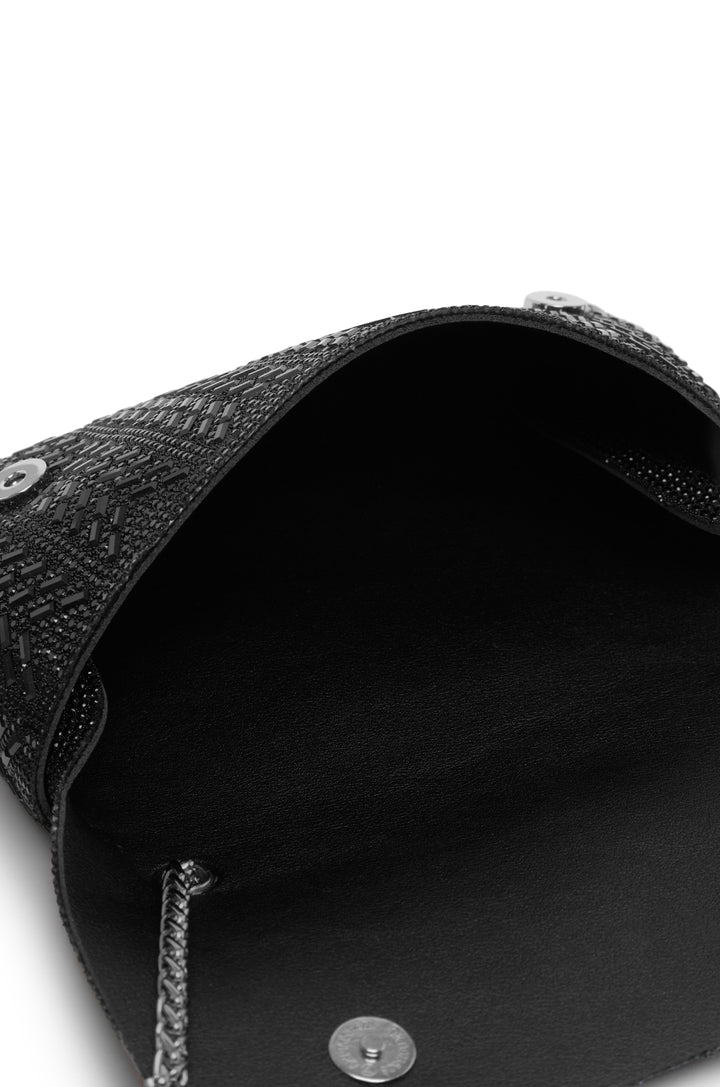 Mimi Sequinned Clutch Bag Black Seasonal Handbag