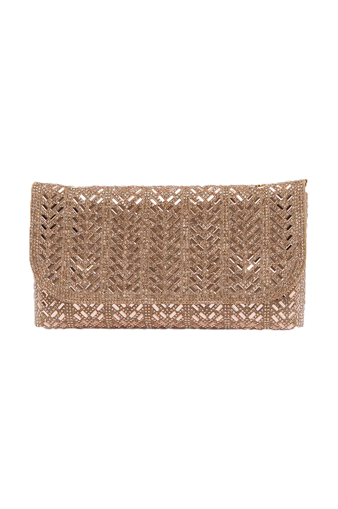 Mimi Sequinned Clutch Bag Rose Gold Seasonal Handbag