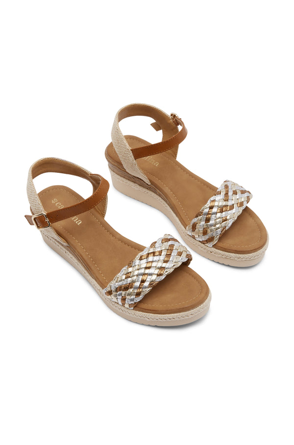 Nila Wedges Bronze Shoes