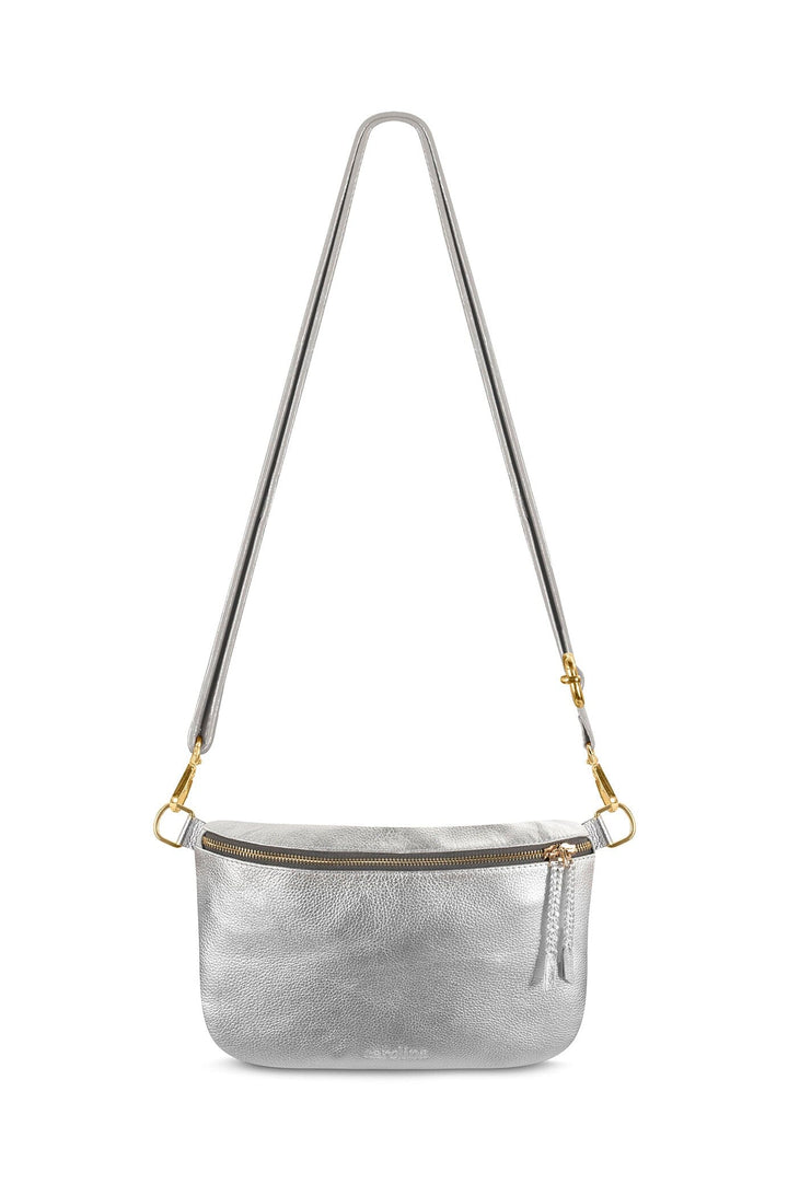 Ramona Leather Handbag Silver Crossbody Bag