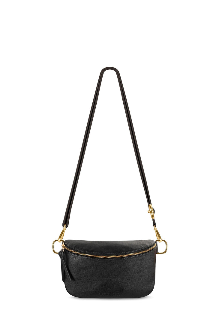 Ramona Small Leather Handbag Black Crossbody Bag