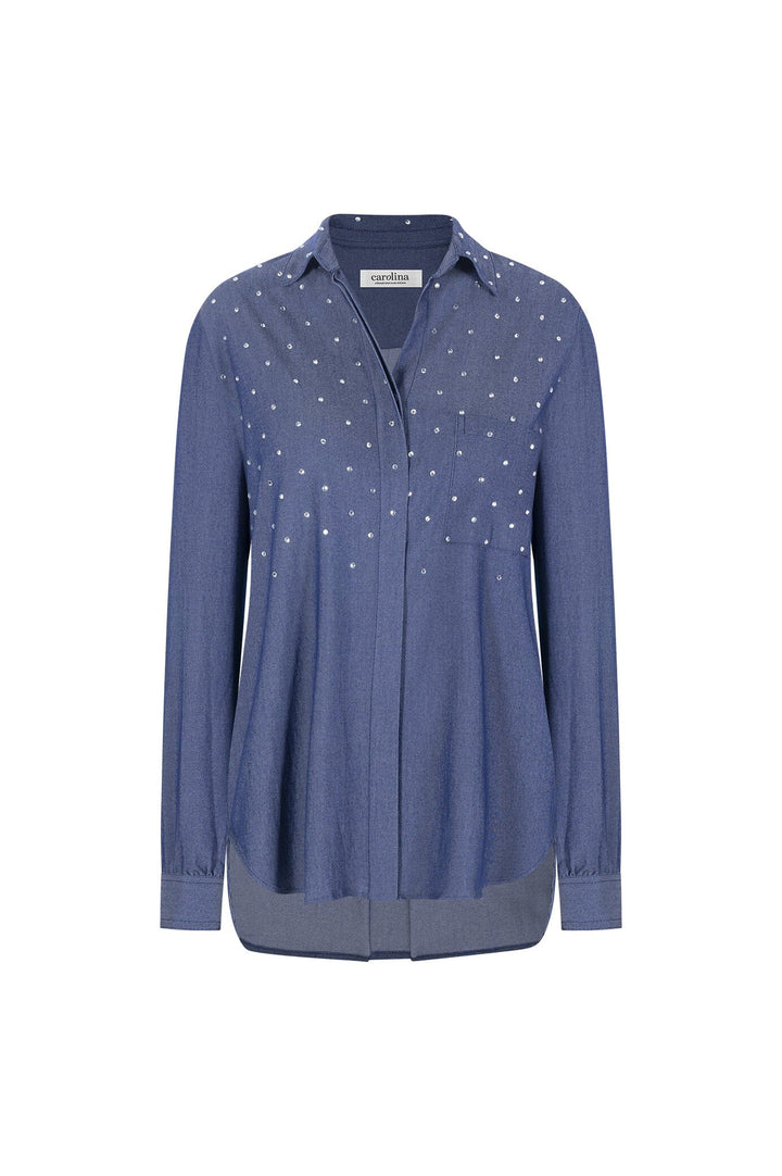 Renata Tencel Collared Shirt Tops