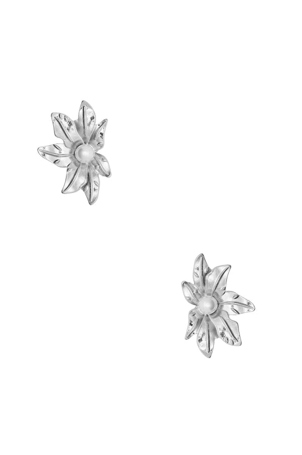 Selah Floral Earrings Silver Stud Earrings