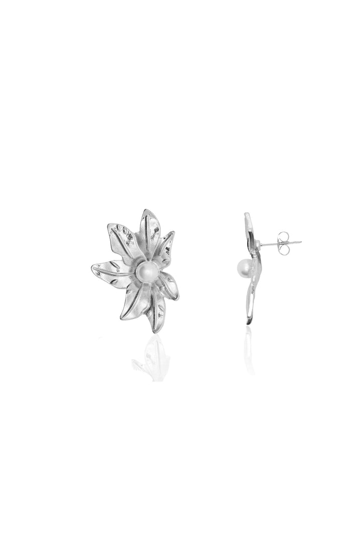 Selah Floral Earrings Silver Stud Earrings