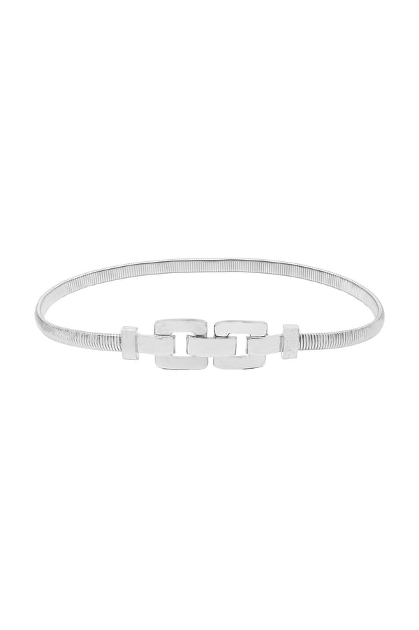 Serene Metal Stretch Belt Silver Belts