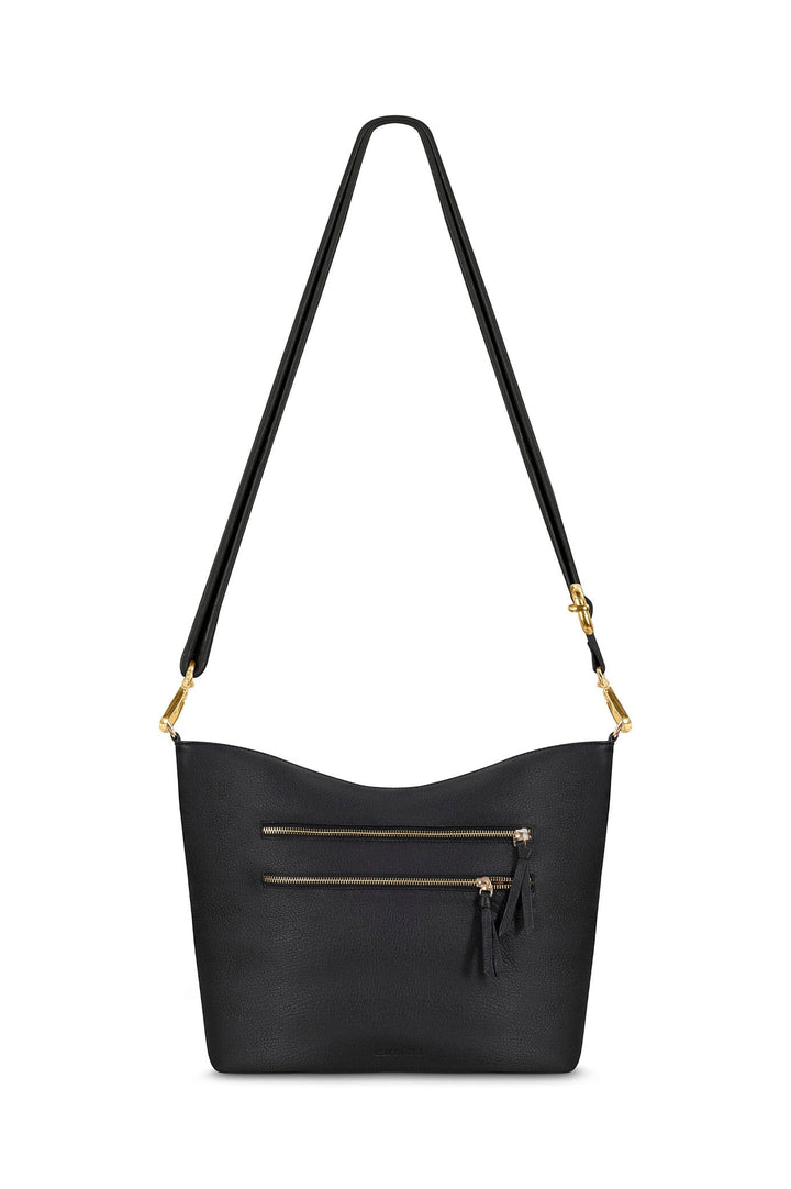 Simonetta Leather Handbag Black Leather