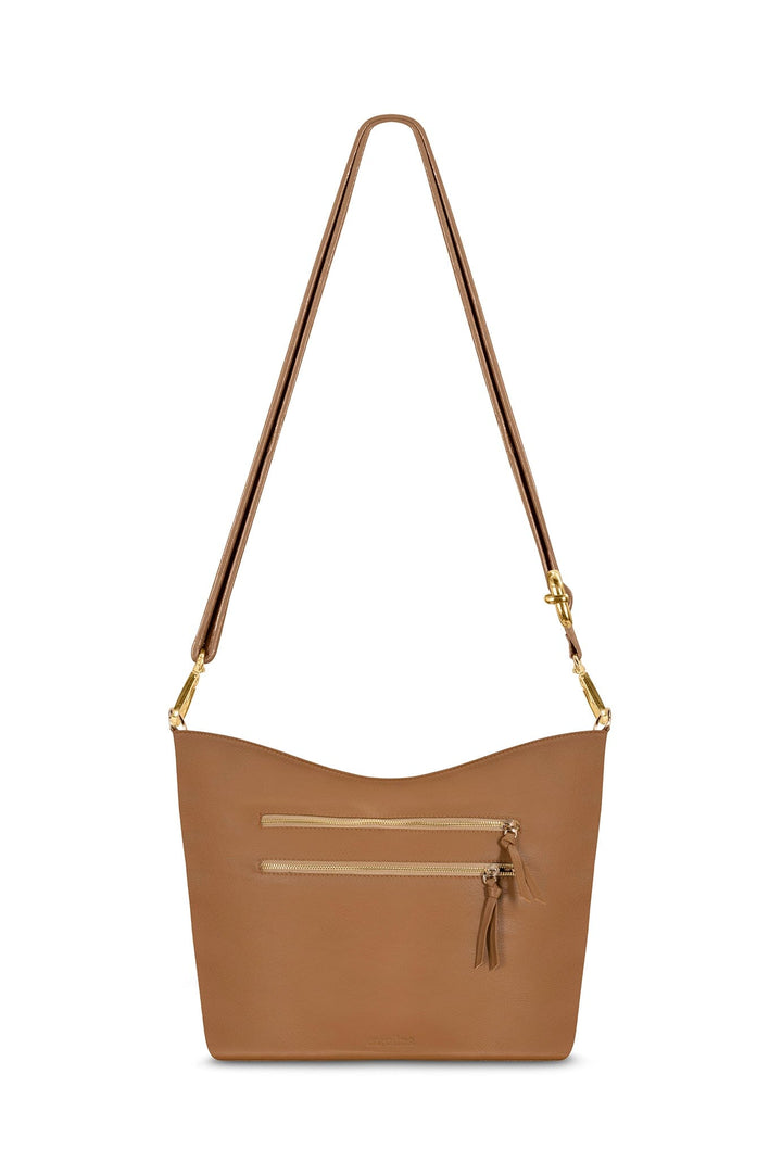 Simonetta Leather Handbag Tan Leather