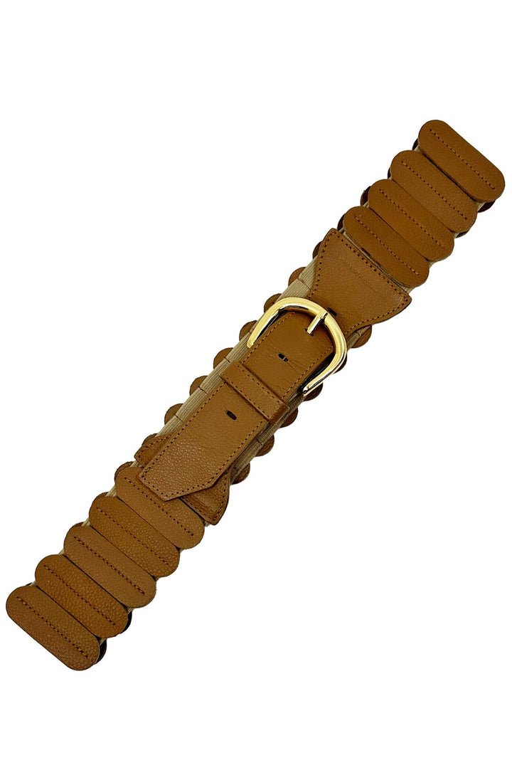 Tatiana Elasticated Belt Tan Belts