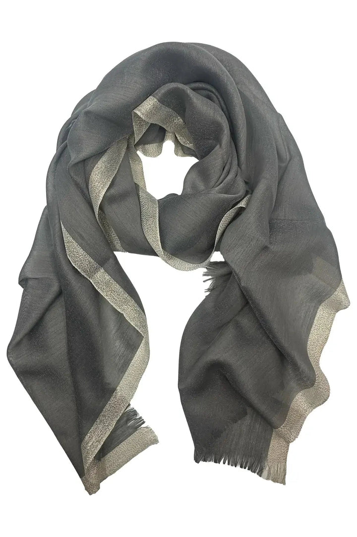 Valerie Shimmer Scarf Dark Grey 