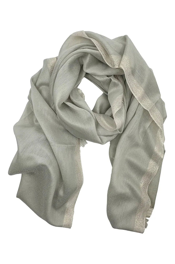 Valerie Shimmer Scarf Light Grey 