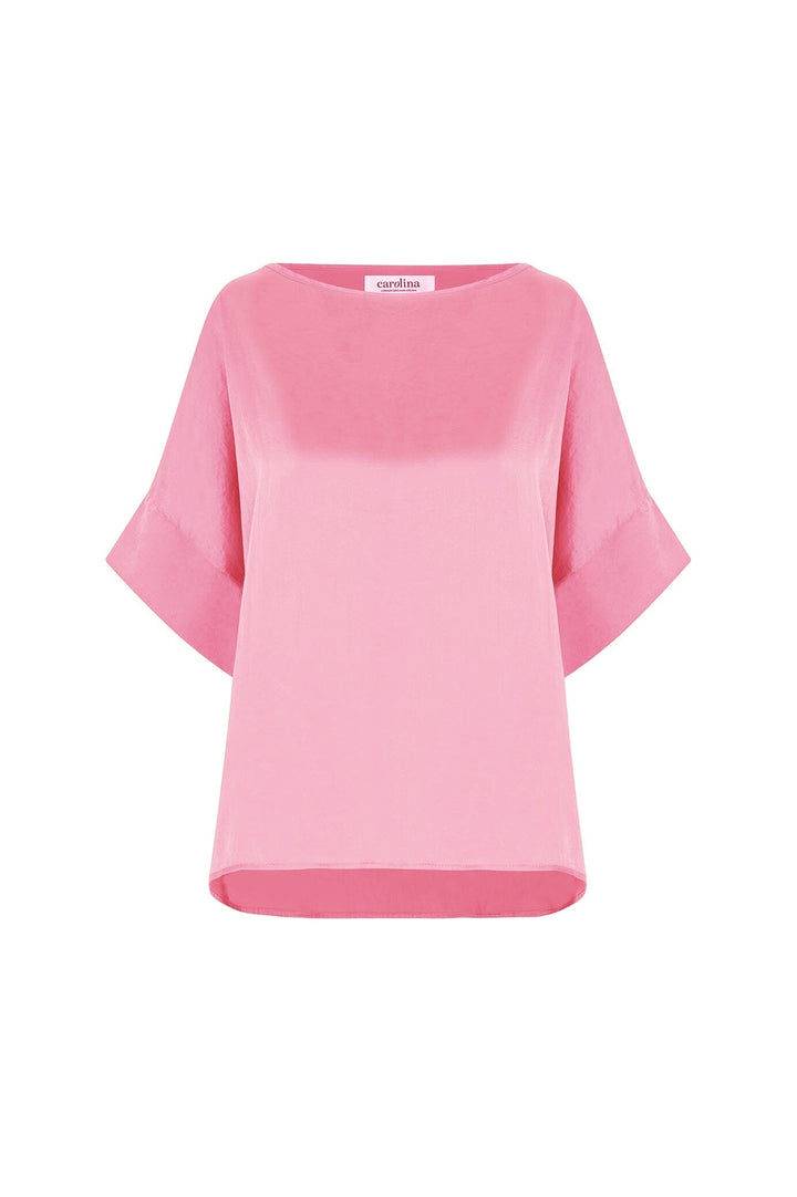 Bianca Short Sleeve Top Pink Tops