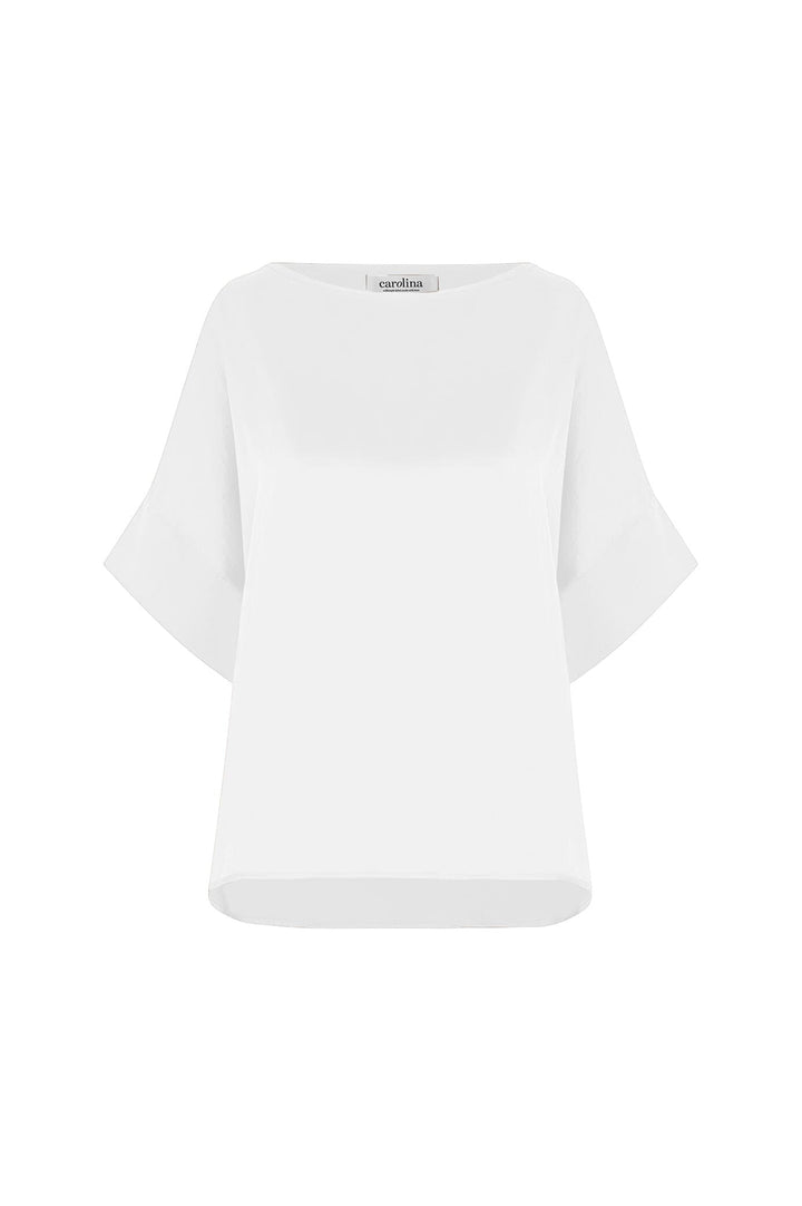 Bianca Short Sleeve Top White Tops