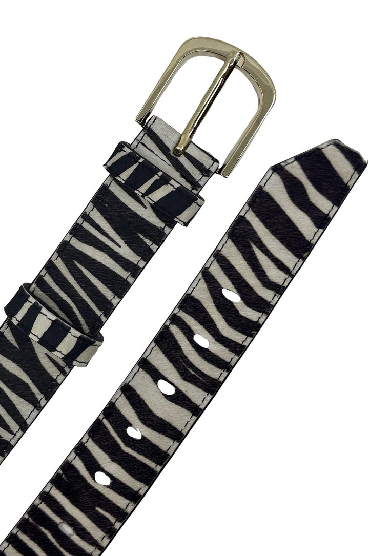 Jeans Belt Zebra White and Black Belts