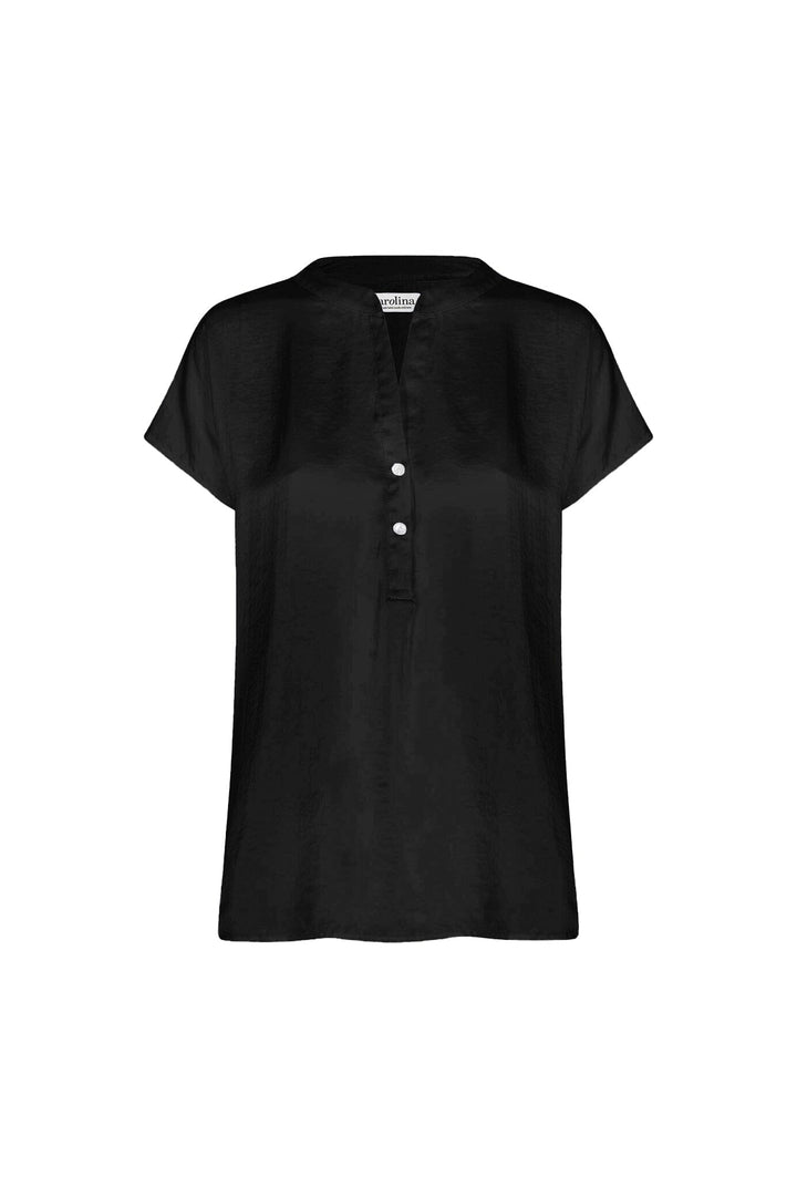 Nicole Short Sleeve Top Black-Pre Order Tops