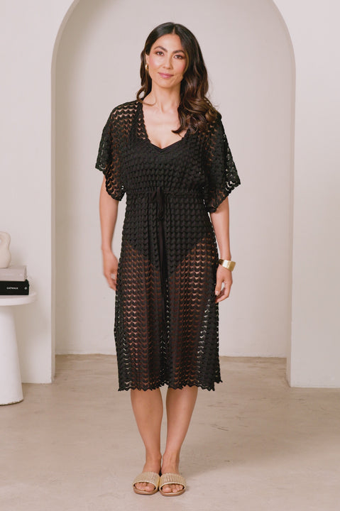 Santorin Kaftan Black product video by Carolina