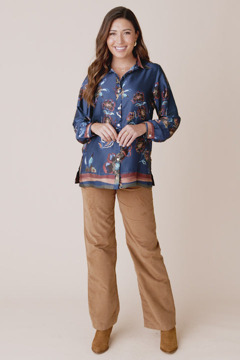 Louise Long Sleeve Collared Top product video from Carolina