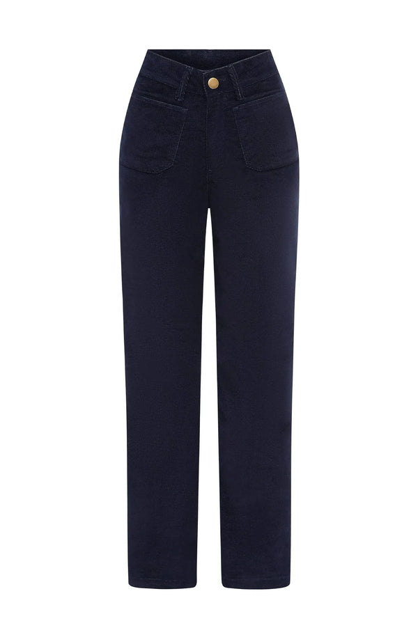 Tamsin Corduroy Pants Navy Denim Pants