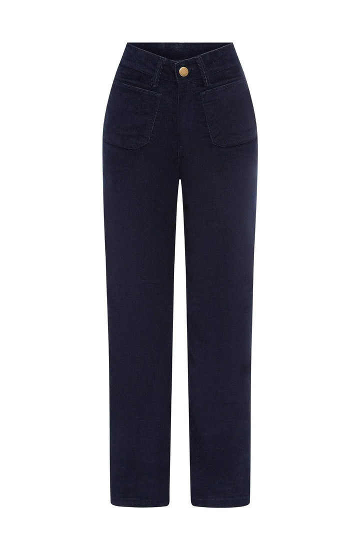 Tamsin Corduroy Pants Navy Denim Pants
