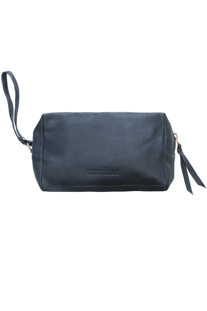 Abby Make Up Bag Navy SL Leather