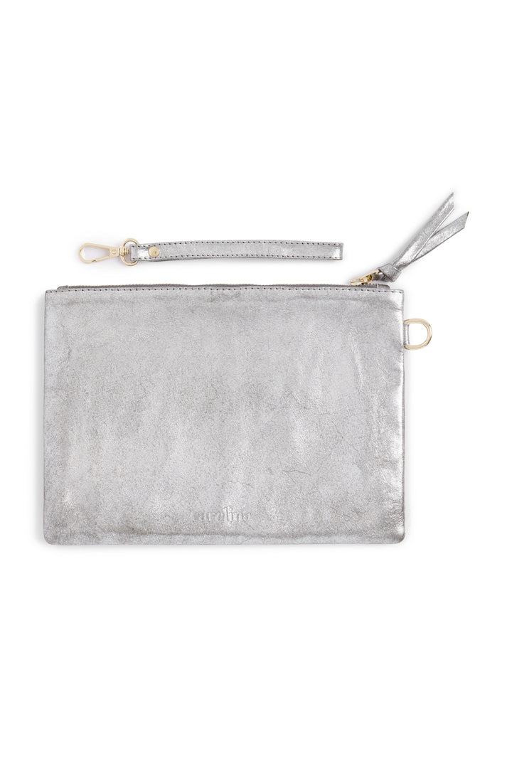 Cassie Clutch Silver Metallic - Pre Order Leather