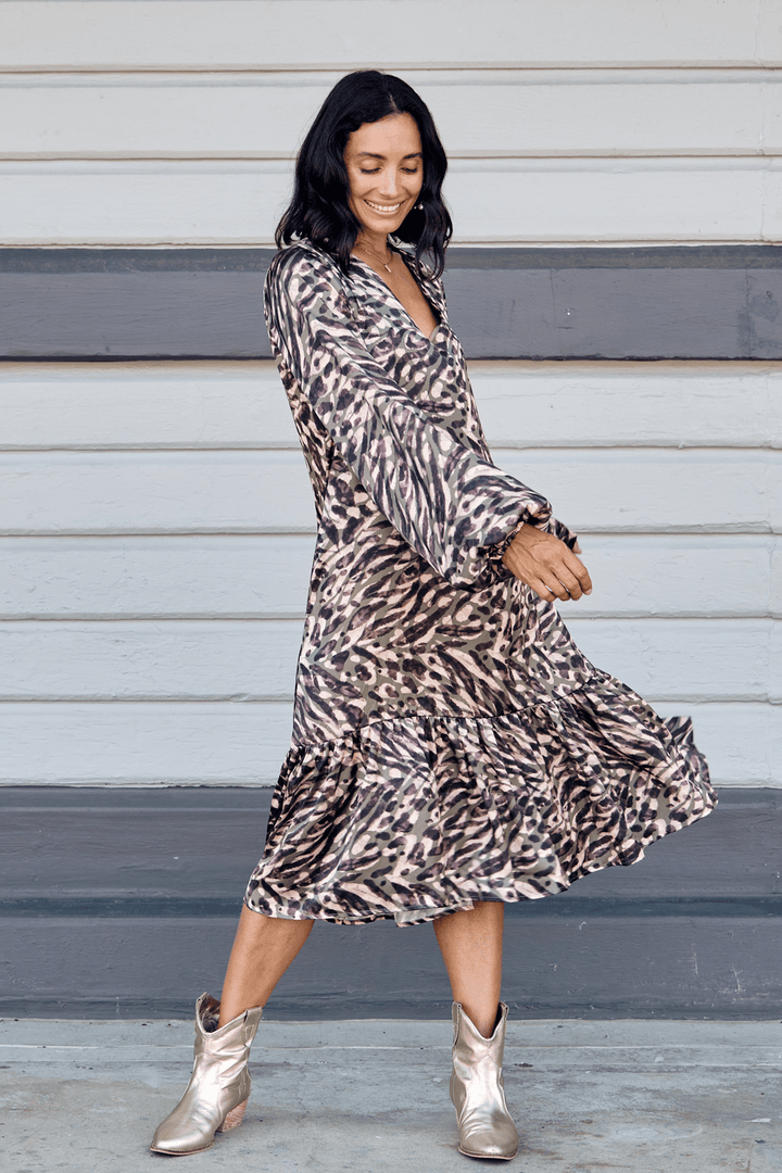 Kenza Animal Print Dress Dress