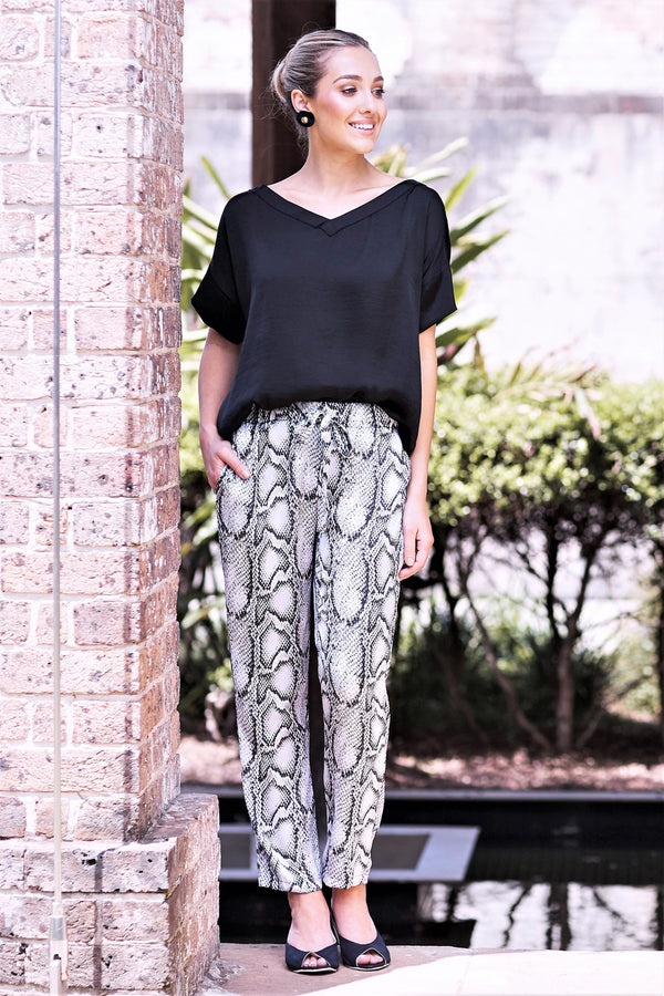 Camilla Pants Grey Python Pants