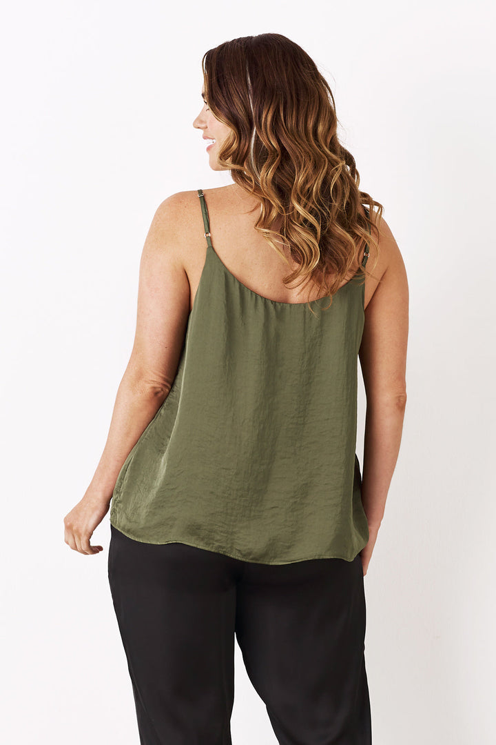 Ana Camisole Top Olive-Pre Order Tops