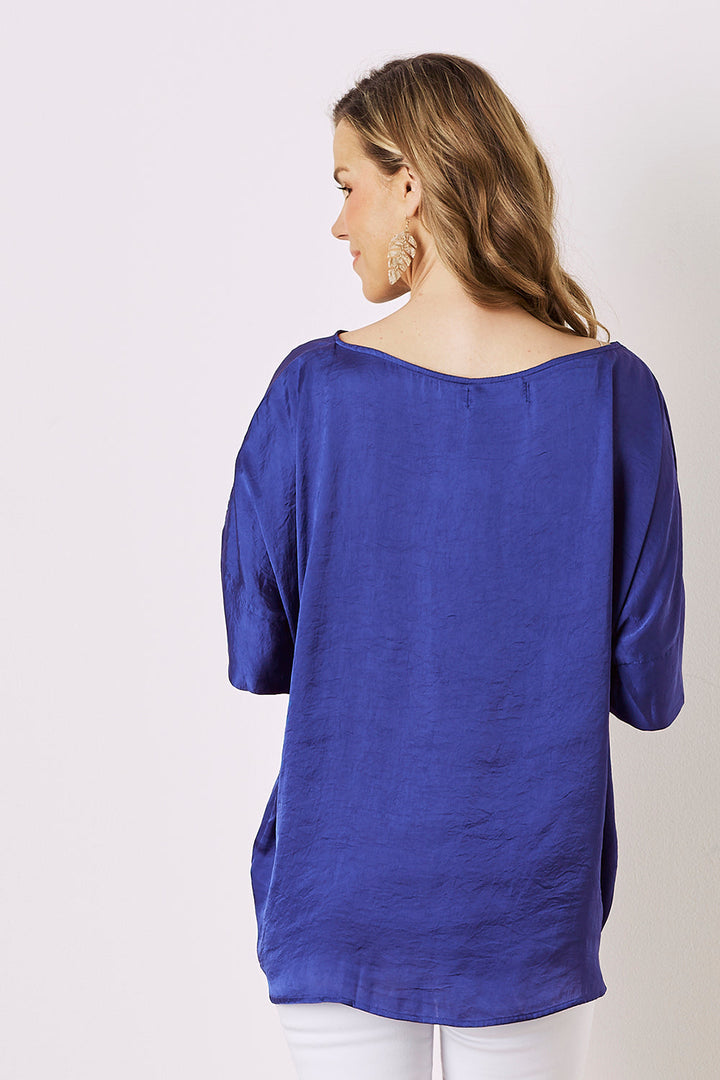 Bianca Short Sleeve Top Indigo Tops