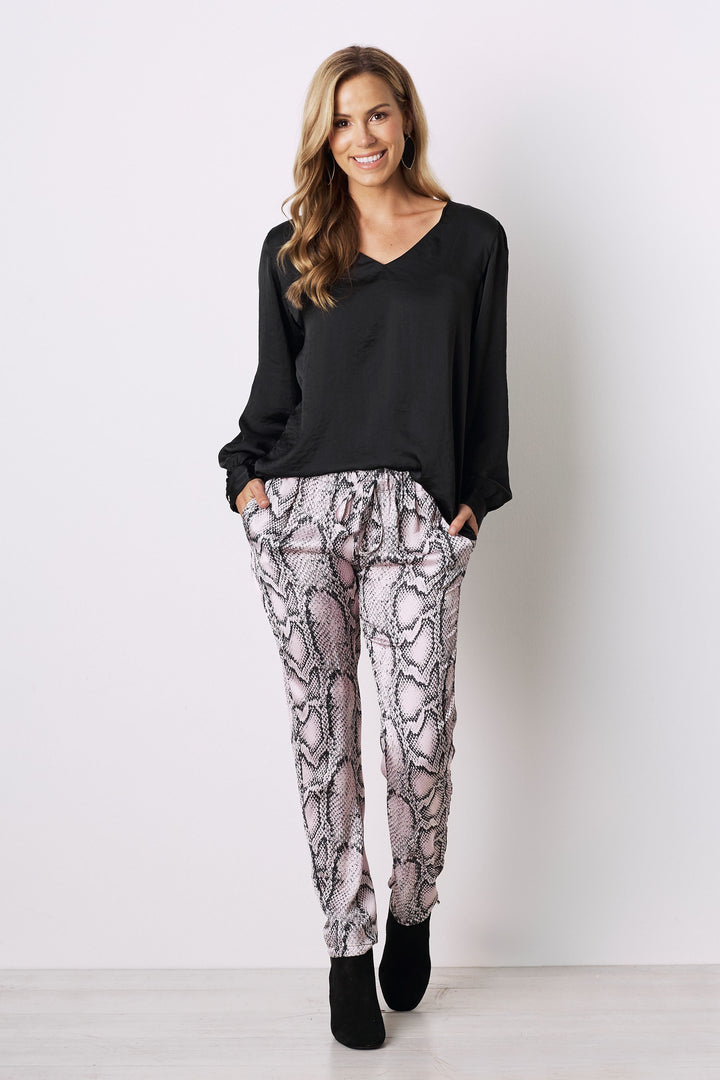 Camilla Pants Blush Python Pants