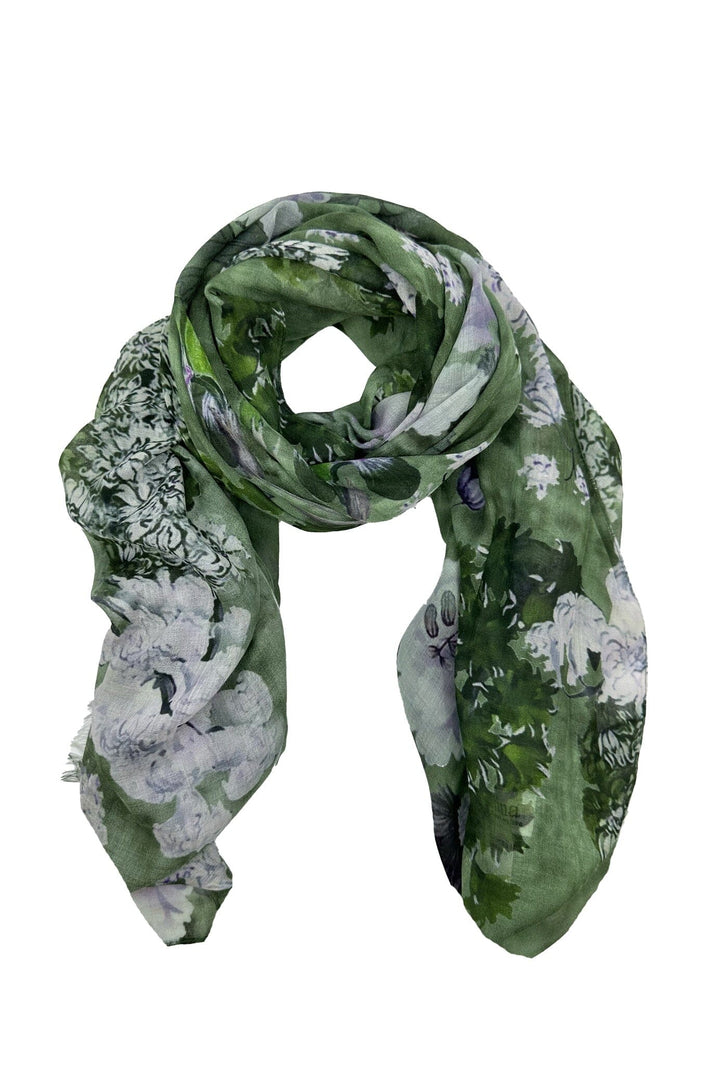 Lissy Floral Modal Scarf Olive Scarves