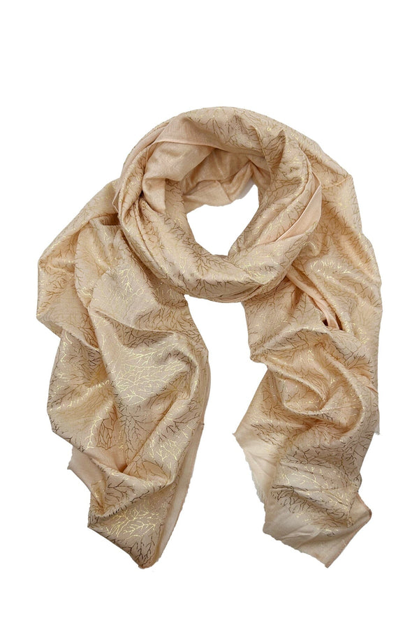Mabel Modal Scarf Peach and Gold Scarves