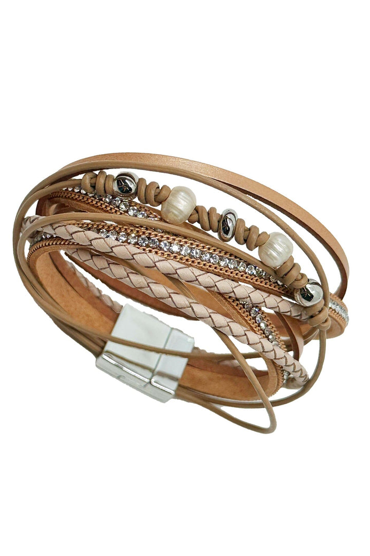 Mallorie Wrap Bracelet Tan Bracelet