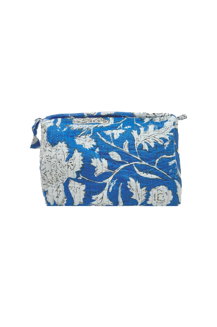 Meadow Toiletries Bag Blue - Medium Leather