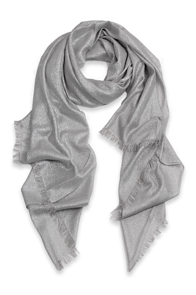 Roxana Metallic Scarf Pink Silver