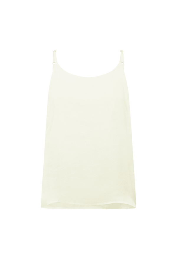 Ana Camisole Top White Dove with Round Neck Tops