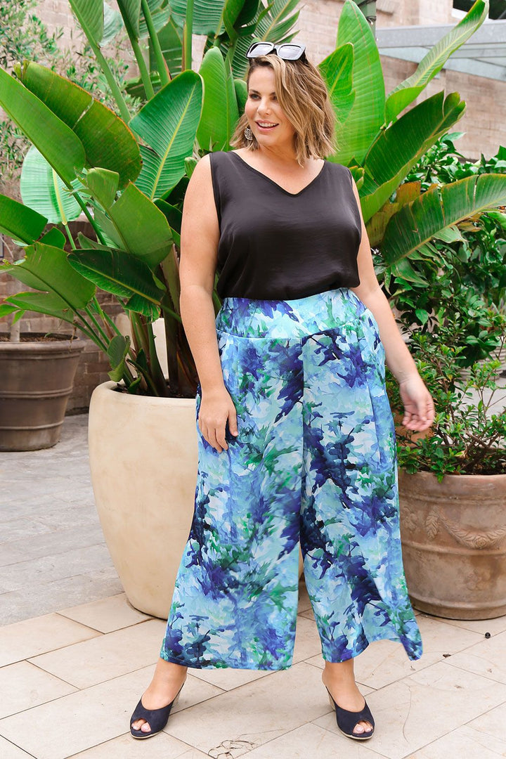 Laila Wide Pants Navy Pants