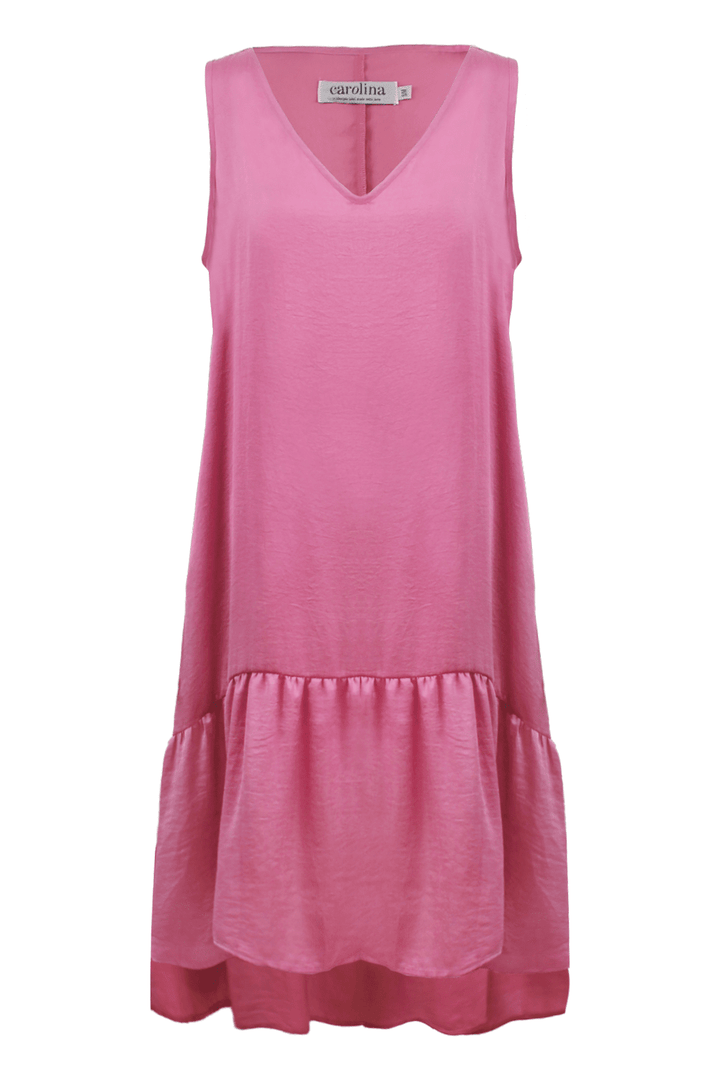 Zoe V-Neck Dress Pink Dress